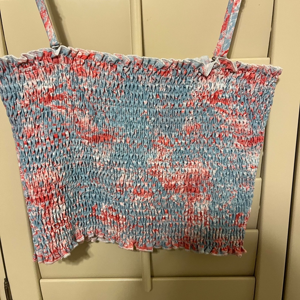 Pants store-lily Pulitzer styled pink and blue top